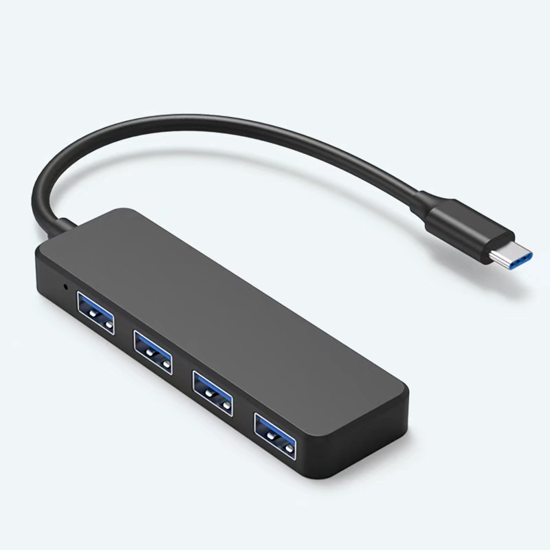 4 in 1 USB Type-C Hub 4 Port USB HUB LED Gösterge Işığı Docking Station Telefon ve Bilgisayar Uyumlu
