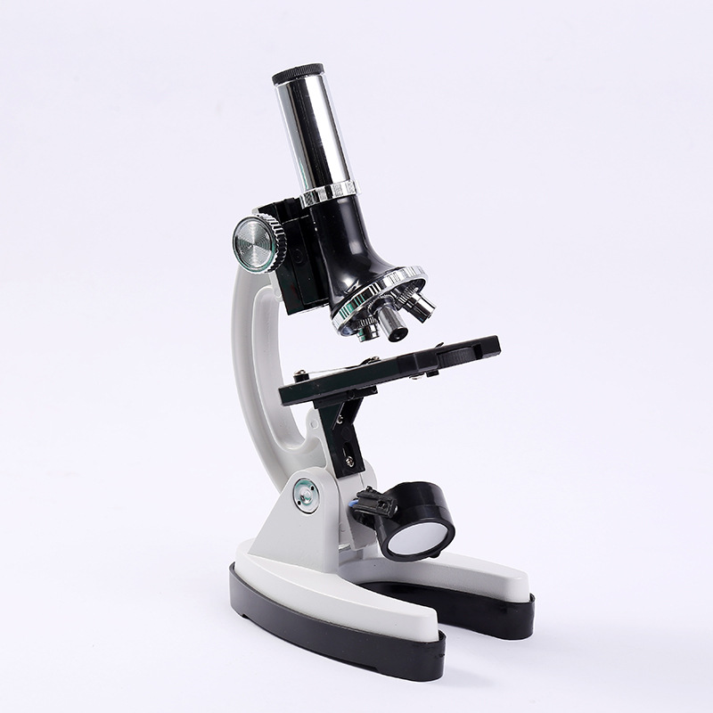 学生儿童显微镜 1200倍实验室器材工具箱套装金属显微镜现货批发详情22
