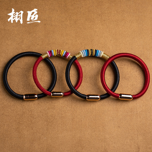 Nine-fold Kassapa Vajra Knot Bracelet, Benming Year, Good Luck, Red Rope, Couple Bracelet, Magnetic Buckle, Handmade National Style Jewelry