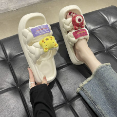 2024新款涼鞋女夏外穿厚底軟底防滑可愛室內ins潮流拖鞋海邊沙灘