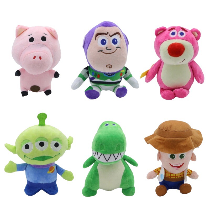 Toy Story plush toy, Buzz Lightyear, cowboy Woody, strawberry bear stuffed plush doll pendant