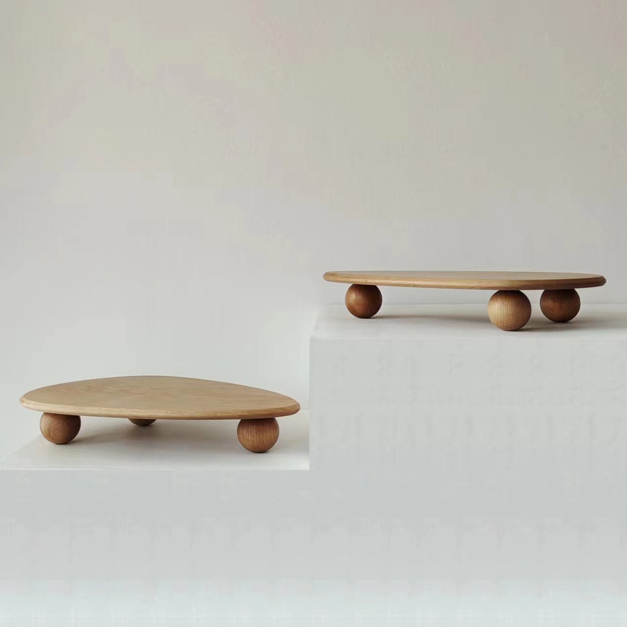 Solid Wood Kitchen Table High Tray - Light Yellow
