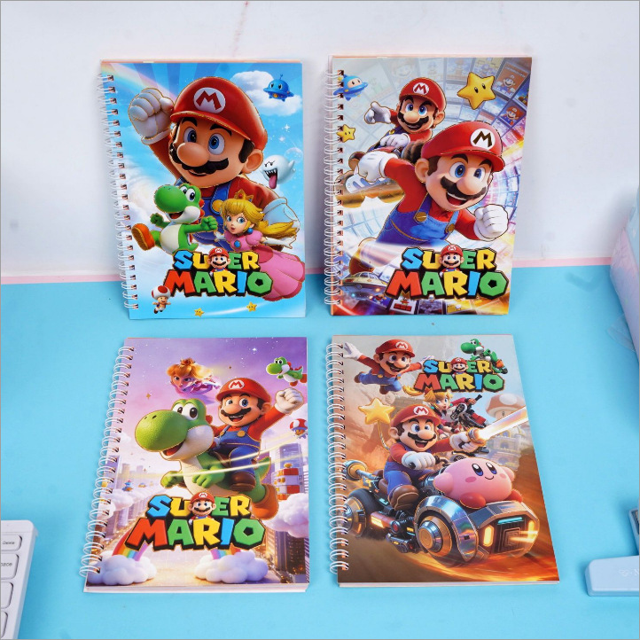 Cuaderno Espiral Dibujos Animados de Giro Horizontal para Estudiantes