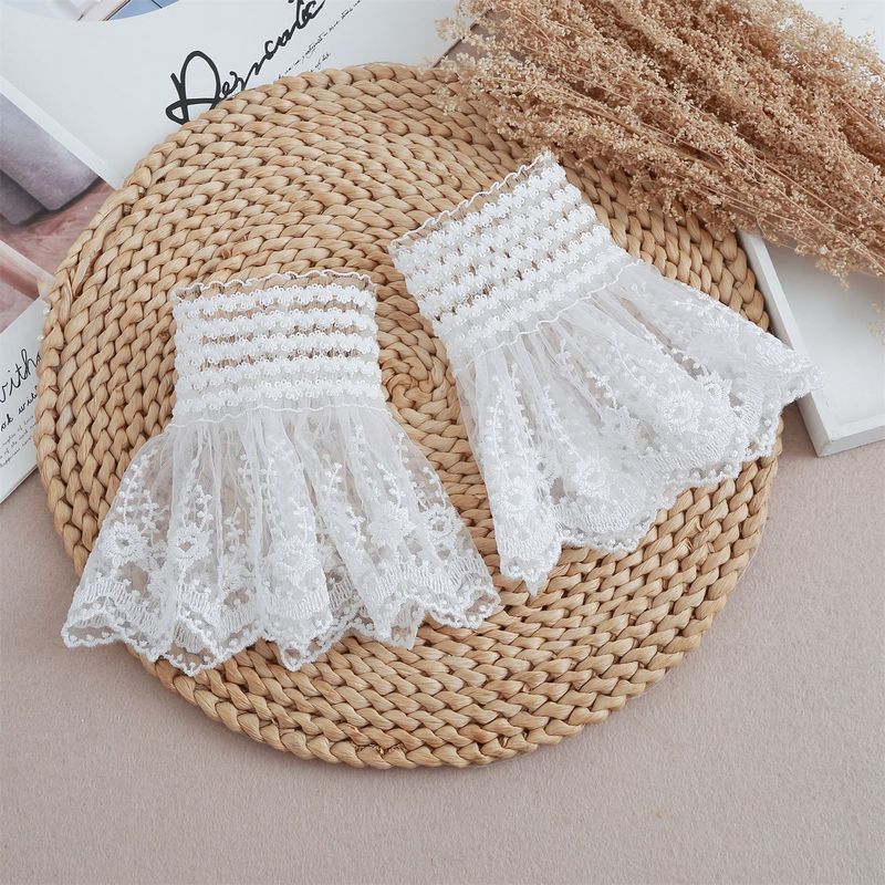 Mesh lace temperament small fragrance three-dimensional lace decorative cuffs fake sleeves cross-border manufacturers wholesale Mesh lace temperament small fragrance three-dimensional lace decorative cuffs fake sleeves cross-border manufacturers wholesale