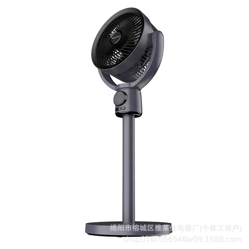 [Amazon Hot Sale] ventilador de escritorio al aire libre circulación de gran viento para el hogar visualización digital ventilador triángulo de doble propósito