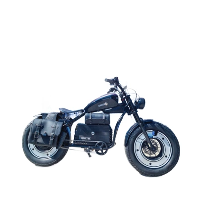 Elektrikli motosikletlər – retro electric motorcycle with wide
