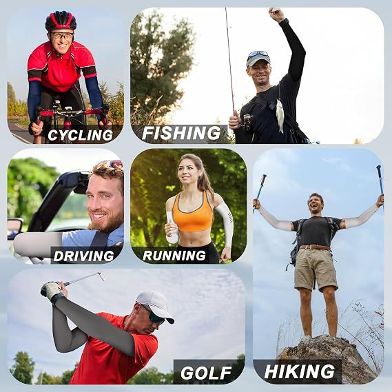 Sun protection sleeves are suitable for both men and women, UPF 50+ cool sun protection sleeves can cover the arms for sports compression