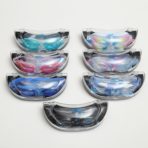 Qilang swimming goggles wholesale adult anti-fog swimming goggles mid-frame flat high-definition diving swimming goggles cross-border