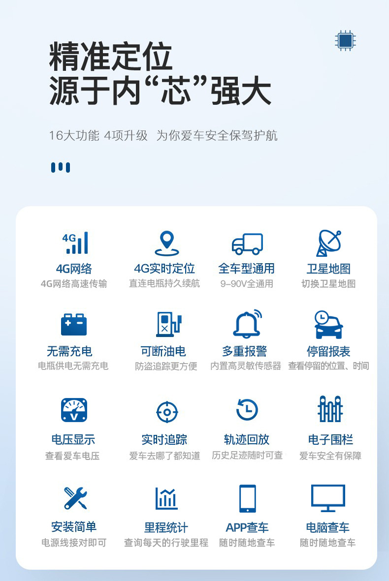 gps Beidou locator 4G Car electric car car motorcycle truck anti-theft satellite Chase j line fixed instrument