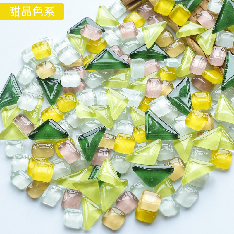 DIY手作りクリエイティブ装飾材料モザイクコラージュ小粒クリスタルフリーストーンガラス片パッチ|undefined