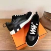 Black leather [white shoelaces]