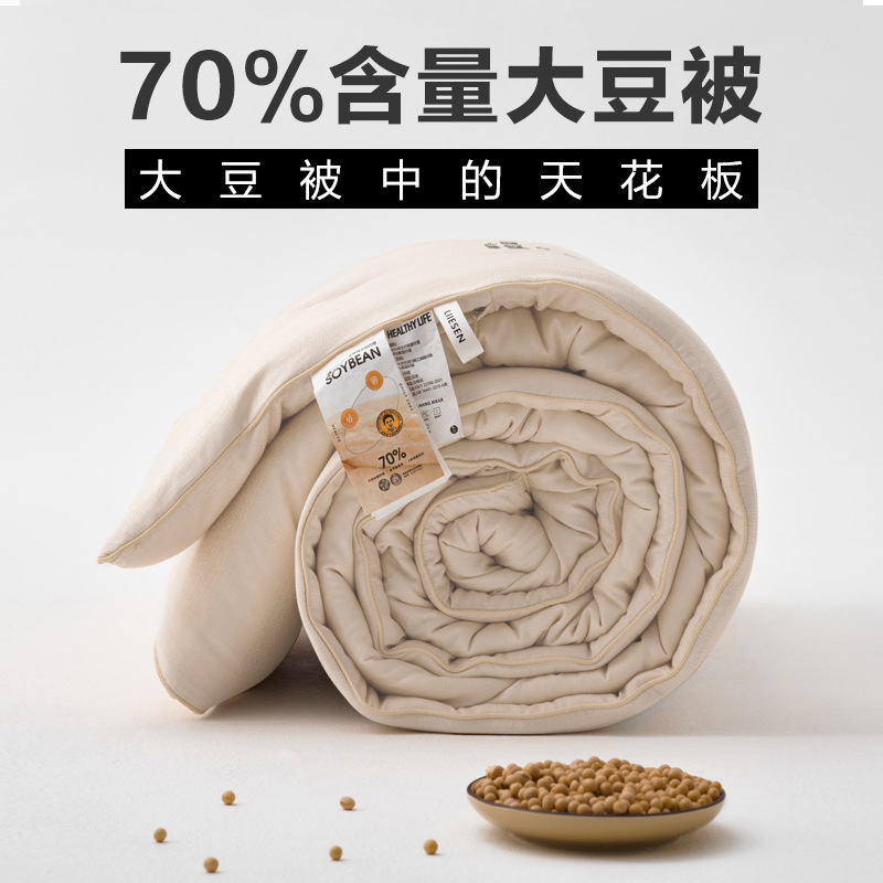 High-end Li Guanqi Class A 70% soybean fiber quilt, thickened and warm winter quilt, spring and autumn quilt, universal summer quilt