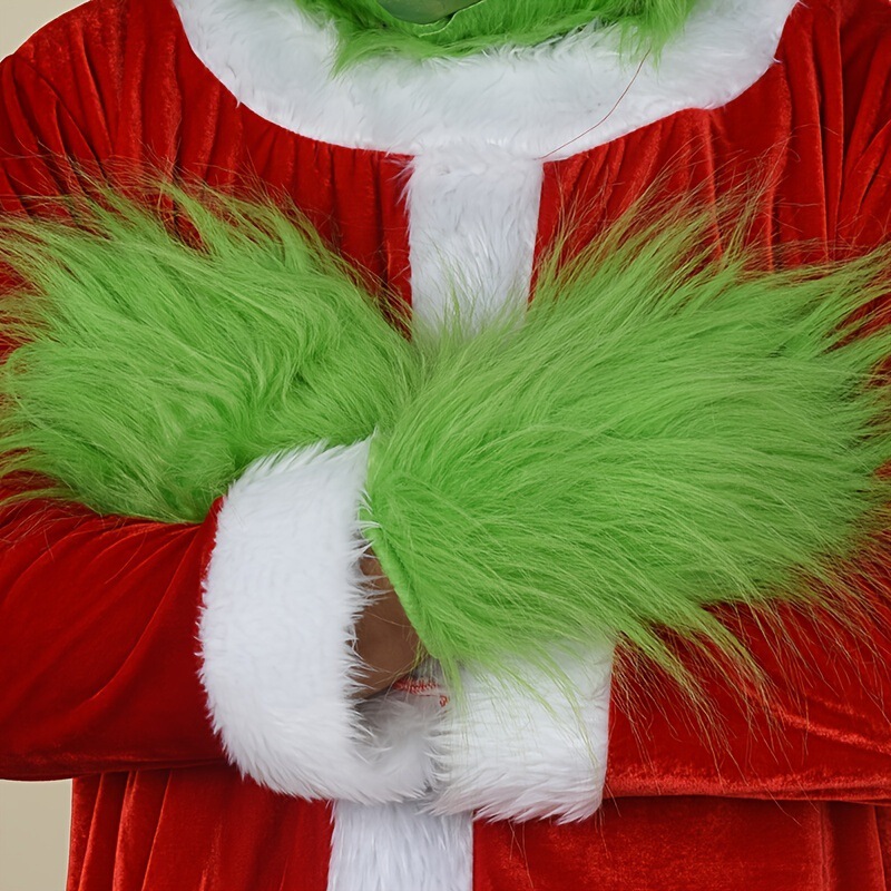 绿毛怪グリンチThe Grinchクリスマスマスク毛手袋コスプレ祭りアイテムグッズグッズ|undefined