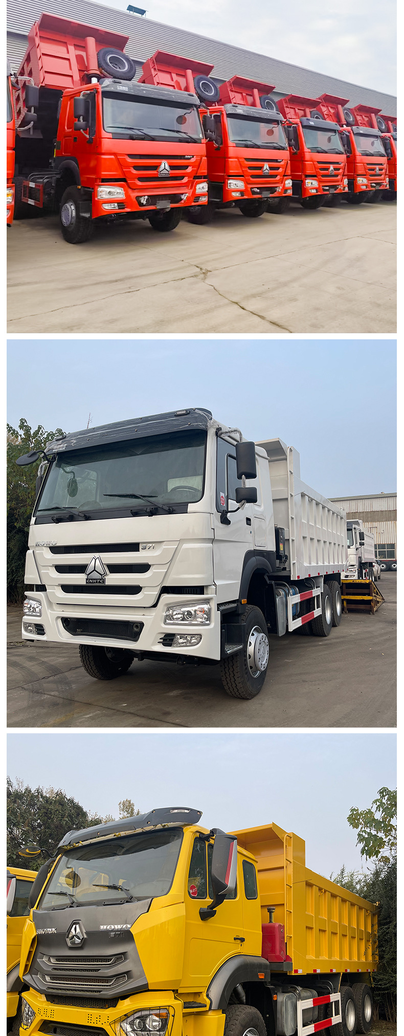 Export of China Heavy Duty Truck Engineering Dump Trucks: Mining front-four-rear-eight rapid TX Howo tipper dump trucks