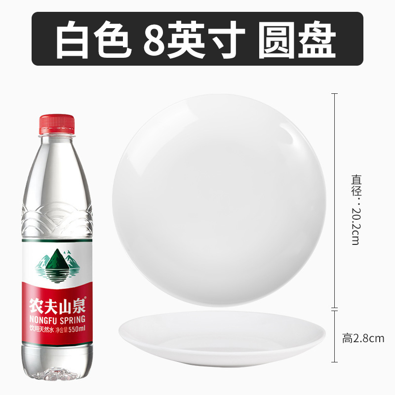 8 인치 도자기 화이트 디스크