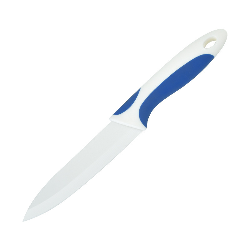 Cuchillo de cerámica con mango de color con cubierta de cuchillo cuchillo de fruta doméstico cuchillo de alimentos suplementarios con cubierta de cuchillo conjunto de herramientas de cocina