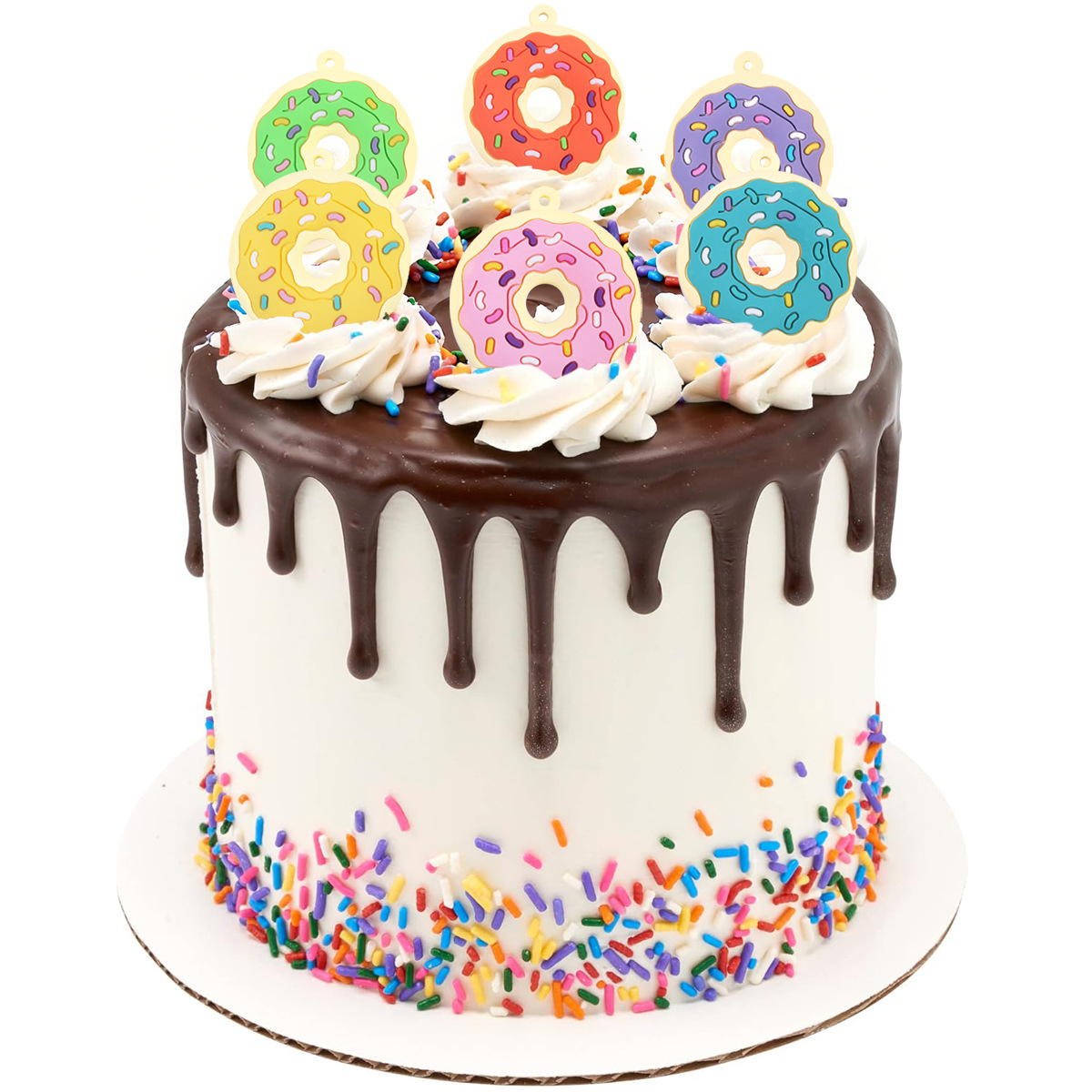 Donut Ring, Children's Soft Rubber Ring, Cake Decoration, Party Favors, Children's Jewelry, Cross-Border Amazon