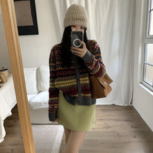 重工费尔岛提花针织羊毛衫高端南油批发女装2025新款实体档口