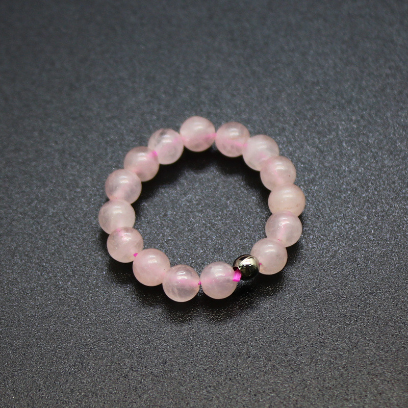 Unisex Gender Simple Style Color Block Stone Beaded Natural Stone Agate Natural Stone Rings In Bulk