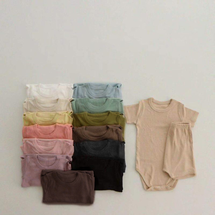 婴儿衣服套装夏季服装莫代尔连体衣宝宝包屁衣宝宝爬服短袖