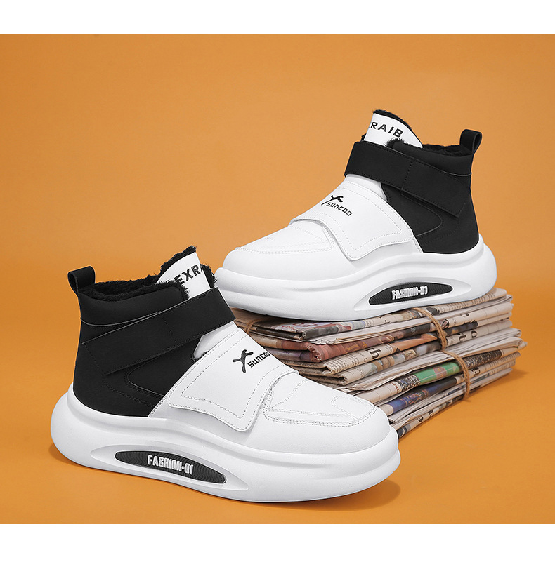 Snow men 2024 nuovo inverno velluto bianco scarpe sportive uomo esterno freddo antivento e caldo cotone stivali_voghion.com