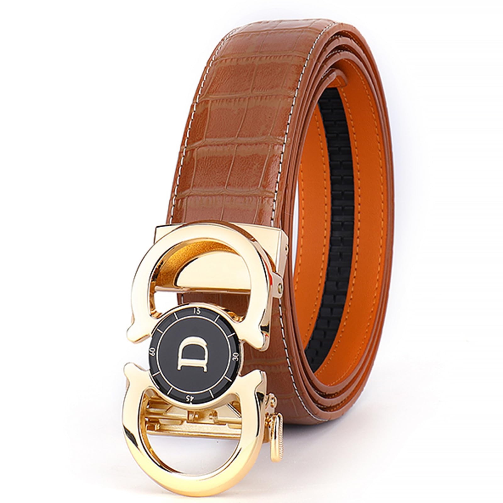 Cinturón de cuero genuino para hombre, informal, de negocios, impreso, popular, resistente a los arañazos y al desgaste, hebilla de cinturón, fabricante transfronterizo, venta directa al por mayor