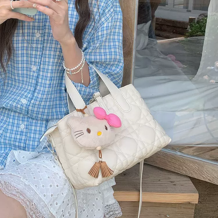 春夏新款小香风精致质感菱格小方包手提小包包女士时尚百搭斜挎包