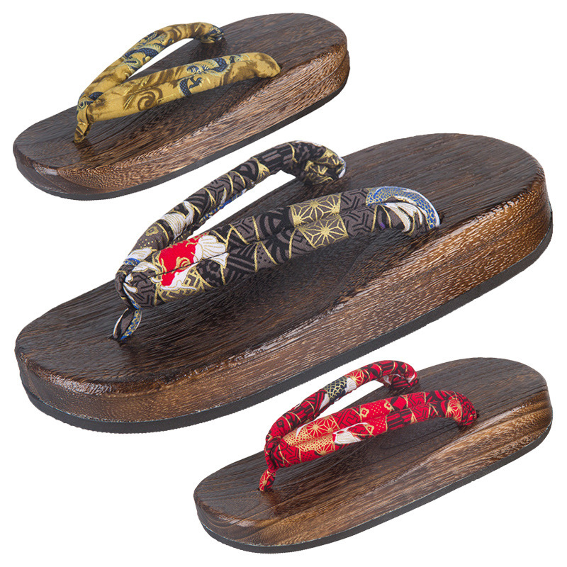 Japanese-Style Wooden Clogs for Men, Thick-Soled Non-Slip Flip-Flops, Fashionable Home and Outdoor Wear, Height-Increasing Sandals, Paulownia Wood Thong Sandals Japanese-Style Wooden Clogs for Men, Thick-Soled Non-Slip Flip-Flops, Fashionable Home and Outdoor Wear, Height-Increasing Sandals, Paulownia Wood Thong Sandals