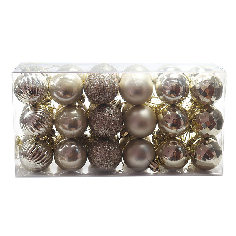 Fabricante de adornos navideños al por mayor transfronterizos, bolas de Navidad, gorros navideños, adornos colgantes de plástico, bolas colgantes, decoraciones para árboles de Navidad, 4CM36, forma especial brillante image 18