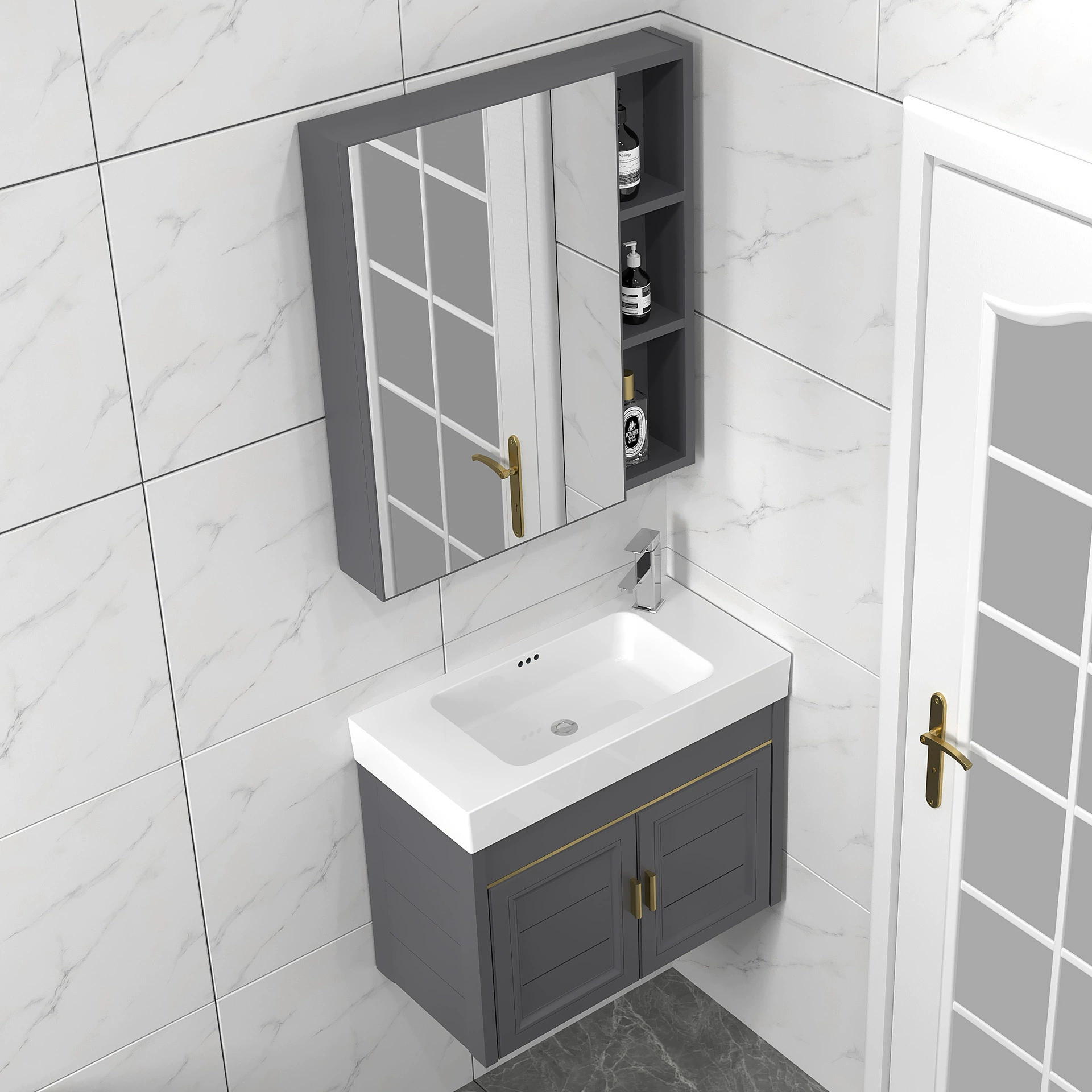 X Малый размер узкий длинный шкаф для ванной комнаты комбинированный балкон мини-умывальник 30cm Малый размер умывальник