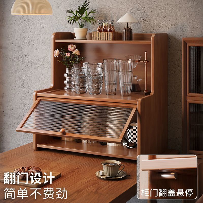 Desktop Cup Storage Rack, Dining Table Countertop Storage Shelf, Solid Wood Tea Cup, Tea Set, Water Cup, Entryway Coffee Cup