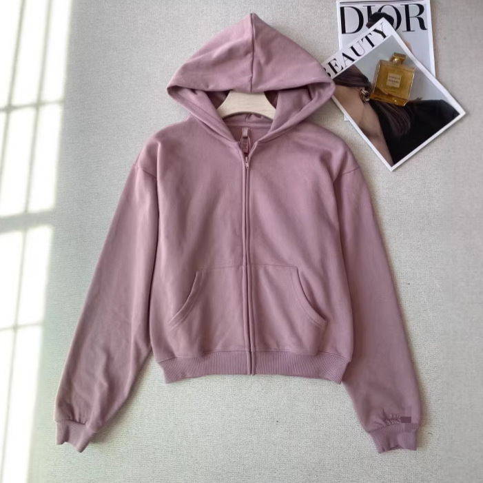 Skims Kardashian Hooded Sweatshirt Zipper Long-Sleeved Loose Couple Sweatshirt Suit Pure Color Simple Style Skims Kardashian Hooded Sweatshirt Zipper Long-Sleeved Loose Couple Sweatshirt Suit Pure Color Simple Style