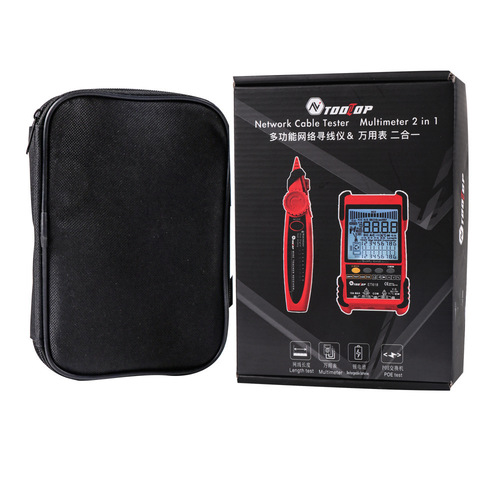 TOOLTOP ET618 ET616 Network Cable Locator and Multimeter Combo for Measuring Up to 500m Cable Length