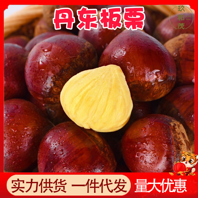 Authentic Dandong Chestnuts 2.5kg Whole Box New Arrival Wholesale with Free Shipping 1.5kg Northeast Specialty Fresh Alpine Farm Chestnuts
