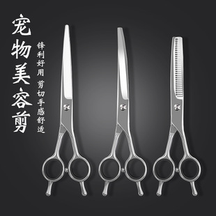 Pet Beauty Curved Scissors Dog Hair Shaving Scissors Cat Teddy Hair Shear Tooth Shear Hair Tools Straight Shear