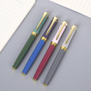 Hot Selling Fashion Business Gift Metal Signature Pen Printable Logo Office Meeting Stainless Steel Signature Ball Pen