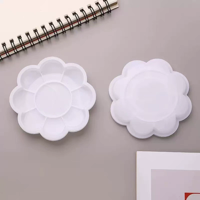 Пластиковая палитра для маленьких ног, цветение сливы, три линии, различные модели, палитра для детей, акриловая акварельная палитра оптом