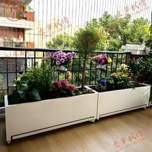 不锈钢花箱带接水盘阳台客厅造景移动种植箱庭院露台成品花盆定