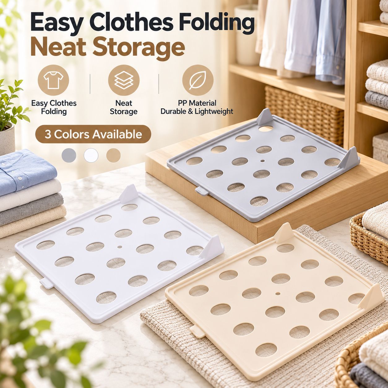 Cross-Border Folding Board for Lazy People to Fold Clothes, Storage Wardrobe Organization Board, Pants and Shirts Anti-Wrinkle Folding Board Folding Artifact