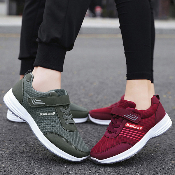Walking shoes with velcro
