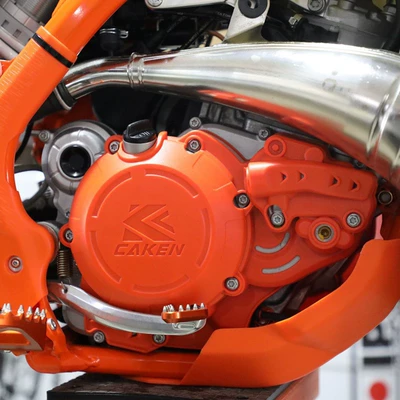Protective Cover Caken Engine — Motorcycle front windshield - suitable-for-ktm17-23-two-stroke-all-in-one-clutch-water-pump-protection-orange-ccp-050505