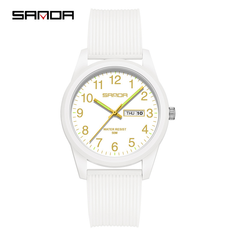 6091 Double Calendar Platinum Men's