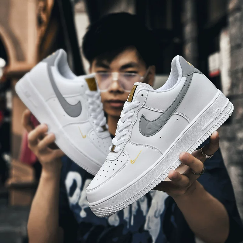 Nike Air Force 1, Air Jordan, низкая обувь, спортивная белая обувь для отдыха, кроссовки