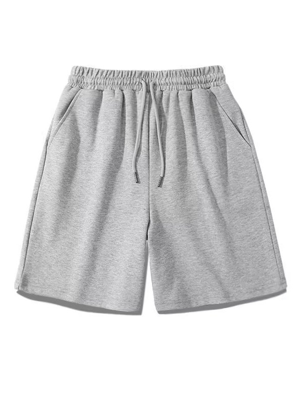 Pantalones de moda para hombres, pantalones casuales coreanos sueltos, versátiles, cinco puntos, pantalones de playa de nuevo tamaño grande de verano