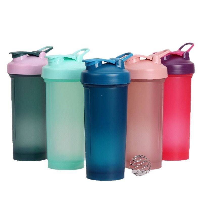 BPA FREE 1000ML Shake Cup 1L Shake Cup extra grande con bola de agitación con mango Sports Cup PP