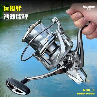 Ngk All-Metal Gapless Long-Range Spinning Wheel Oblique Mouth Anchor Fish Wheel Anchor Rod Sea Rod 14000 Type Fishing Wheel Wholesale