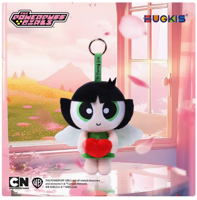 HUGKIS パワーパフガールズシリーズぬいぐるみレインコートエンジェルペンダントフラワーバブルぬいぐるみ|undefined