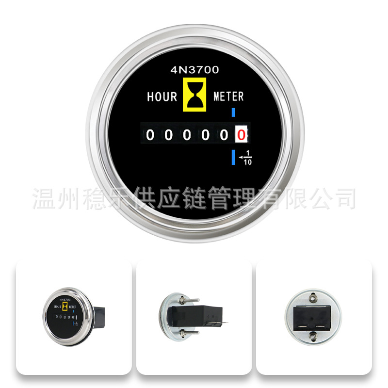 Working Hours Meter 52mm Chronograph Meter 4N3700 4N-3700 Excavator Loader Stabilizer Meter