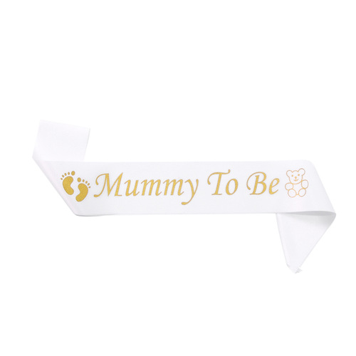 mommy to be expectant mother shoulder strap baby shower party decoration etiquette belt baby shower ribbon