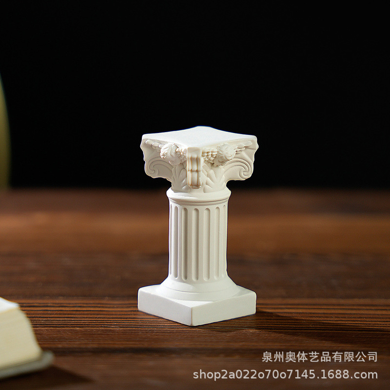 Northern European-style mini Roman column Candlestick photography photography props background home living room desktop decoration ornaments